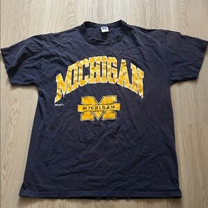 Vintage Russell University of Michigan Navy T-Shirt Large